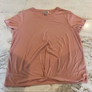 Banana Republic tee top twist front. Mauve. Size M